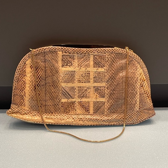 Reiss Real Python Shoulder Bag - Picture 1 of 5